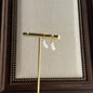 Freshwater Pearl Branch Stud Earrings S925 Gold on neutral background — front view