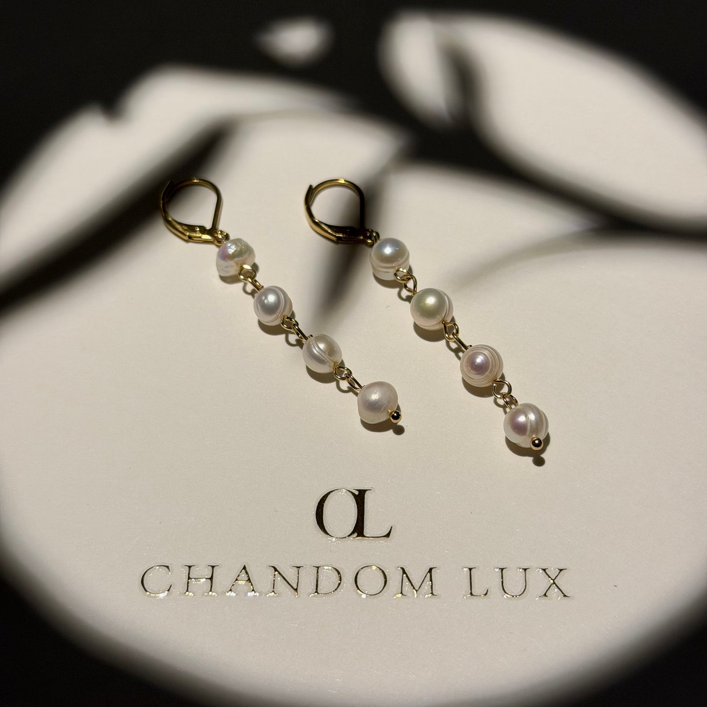 Natural Freshwater Pearl Stud Earrings S925 Silver — styled with neutral outfit