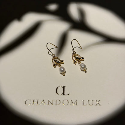 Freshwater Pearl Birdcage Hoop Earrings S925 Silver — close-up of pearl and post detail