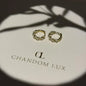 Pearl Beaded Huggie Hoop Earrings S925 Silver Gold on neutral background — front view