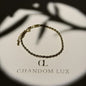 Gold Rope Chain Bracelet Stainless Steel Adjustable on neutral background — full length view