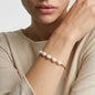Freshwater Pearl Sparkle Bracelet 18K Gold Plated on neutral background — full length view