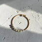 Freshwater Pearl Beaded Bracelet 18K Gold Women UK on neutral background — full length view
