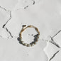 Freshwater Pearl Station Bracelet 18K Gold Plated on neutral background — full length view