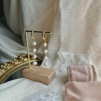 Natural Freshwater Pearl Stud Earrings S925 Silver